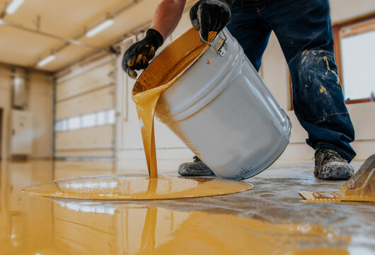 Modern wooden flooring installation